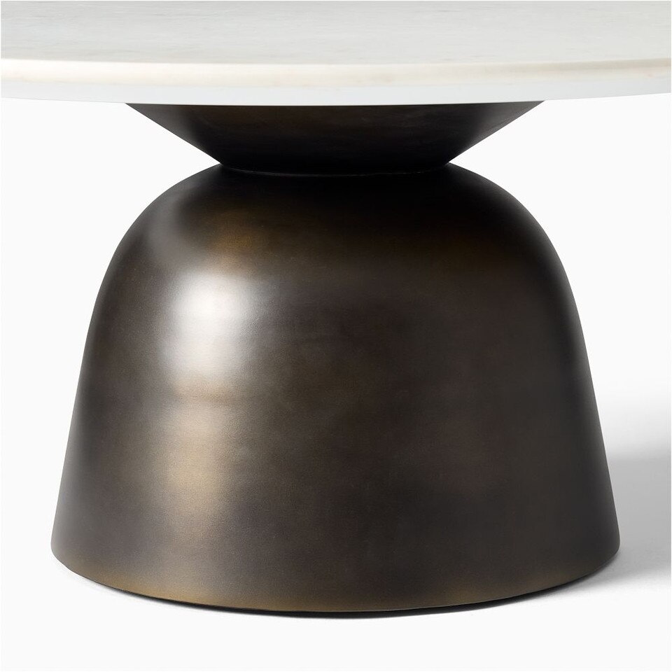 Olina Coffee Table 91cm - Modern Marble Elegance | West Elm UK